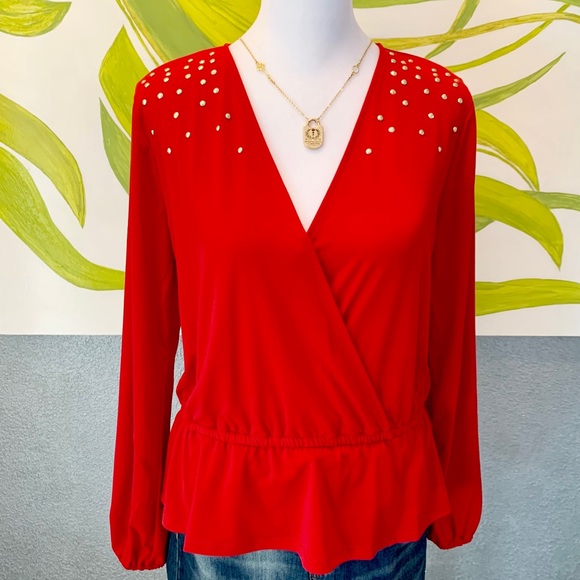 Michael Kors Studded Long Sleeve Blouse - Picture 5 of 7
